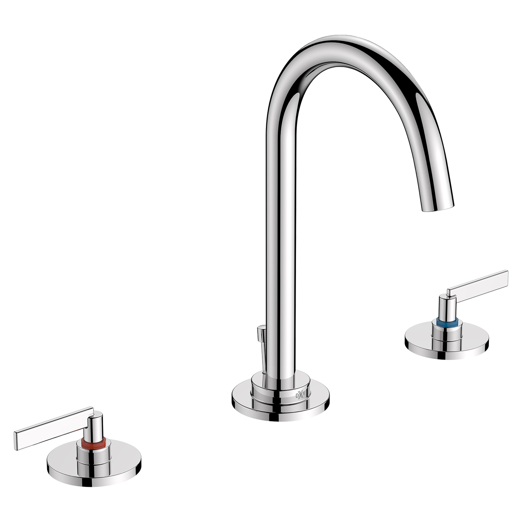 Percy 2-Handle Widespread Bathroom Faucet with Indicator Markings and Lever Handles